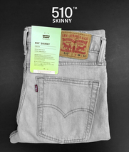 新品タグ付き/少量入荷■Levi'sリーバイス■510 SKINNY スキニー ストレッチMachine Wash GREYデニム 055101160/36■在庫限り_画像1