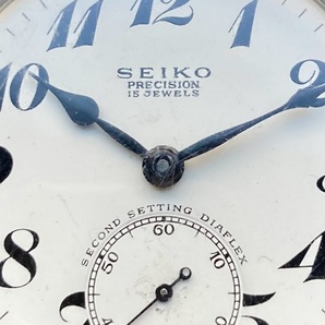 【動作品】セイコー SEIKO アンティーク 懐中時計 1960年 手巻き 鉄道 ケース径50㎜ ビンテージ ポケットウォッチの画像3