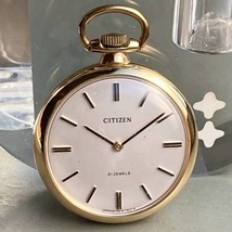 【不動品】シチズン CITIZEN アンティーク ペンダント 懐中時計 手巻き ケース径29㎜ ビンテージ ポケットウォッチ オープンフェイス_画像1