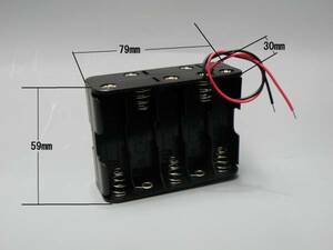 単三電池ホルダー１０本直列用電池ケース電池が２列に並ぶタイプ、別に１列に並ぶタイプも販売しています価格は同じです新品送料２００円