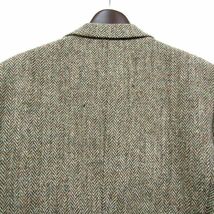 サイズ ？ Harris Tweed ツイード ウール テーラード ジャケット ブレザー ブラウン ハリスツイード 古着 ビンテージ 3JA2508_画像8