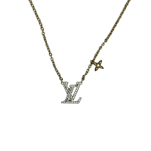 LOUIS VUITTON M00596 Louis Vuitton kolieLV Aiko nik колье аксессуары ювелирные изделия LV Logo metal стразы Gold 