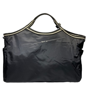 agnes B Agnes B Boston back shoulder bag in stock bag bag Logo nylon black 