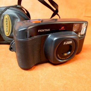 a266 ジャンク PENTAX ZOOM 60 コンパクトフィルムカメラ ソフトケース付 サイズ:幅約13.5cm 高さ約7cm 奥行約6cm/60