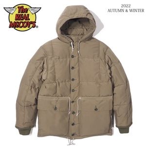 THE REAL McCOY'S COTTON/NYLON HOODED DOWN JACKET OLIVE size44　2022AW ザ リアルマッコイズ ダウンジャケット MJ22126 定価132,000円