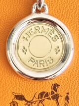 ☆希少美品☆ 鏡面磨き仕上げ HERMES エルメス ヴィンテージ セリエ ネックレス ペンダントトップ チャーム 18金 925シルバー Au750_画像5