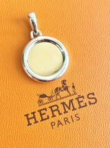 ☆希少美品☆ 鏡面磨き仕上げ HERMES エルメス ヴィンテージ セリエ ネックレス ペンダントトップ チャーム 18金 925シルバー Au750_画像8