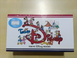 未開封！ 東京ディズニーリゾート 不織布プリーツマスク 30枚入り 大人用 TEAM Disney 12歳以上 TDR TDL TDS