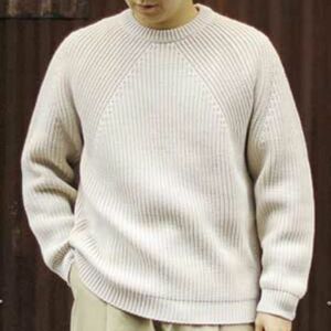 BATONER SIGNATURE CREW NECK Ivory 2 Wool シグネチャークルーネック セーター ニット