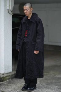 18AW YOKO SAKAMOTO ALL WEATHER LONG COAT Black L モッズコート ロングコート