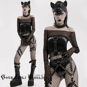 WS-608BDF-BK-XS-M parallel дизайн bonte-ji Harness черный ( внизу половина . продается отдельно ) Gothic and Lolita world готический punk visual серия V серия 