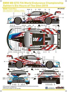 SKデカール SK24123 1/24 BMW M8 GTE IMSA スポーツカー選手権 ワトキンズ・グレン 6H 2018 BMW チーム RLL