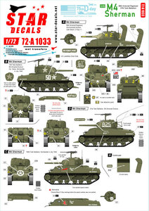スターデカール 72-A1033 1/72 アメリカ M4シャーマンD-デイ75周年スペシャル フランス ノルマンディー1944年