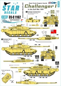 スターデカール 35-C1162 1/35 Challenger I. RSDG - Royal Scots Dragoon Guards in the Gulf War 1991.