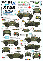 スターデカール 35-C1391 1/35 キプロス紛争のフェレット偵察車＃2 UNFICYPのカナダ軍フェレットMk.1・Mk.2_画像1