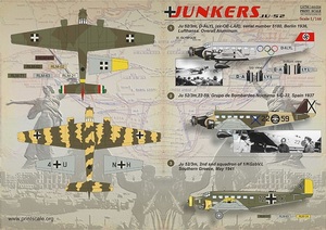 プリントスケール 144-004 1/144 ユンカース JU-52