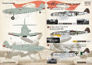 プリントスケール 72-146 1/72 メッサーシュミット Bf109K