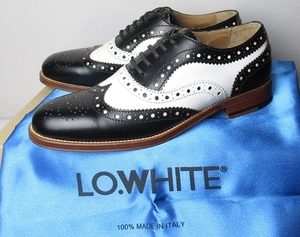 LO.WHITE/ low white cow leather shoes Lady's regular price 63800 jpy /37(23cm)/072822008/ Italy made / new goods / black 