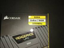 Corsair VENGEANCE LPX DDR4 3200MHz 16GB（2×8GB）CMK16GX4M2B3200C16【付属品全有 ワンオーナー中古良品②】_画像2