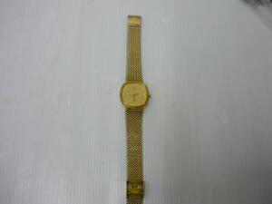 3720*3 CYMA Cima wristwatch 604SP 5010110 quarts analogue square Gold Vintage 