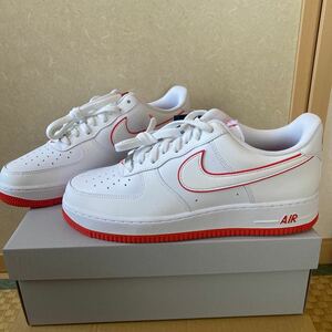 新品未使用正規品箱タグ付 NIKE エアフォース1 07 AIR FORCE 1 28cm LOW Low ナイキ スニーカー ホワイト/ピカンテレッド/ホワイト 白 赤