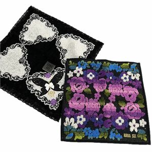 ANNA SUI アナスイ　タオルハンカチ　ハンドタオル　２枚