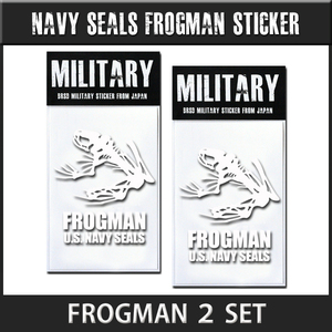 NAVY SEALs スカルフロッグ ステッカー 2枚セット送料無料「５周年記念」ht 