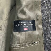 【極美品】ジョンピアース（JOHN PEARSE)ウール カシミヤ混 テーラードジャケット サイズ96AB5　ネイビー×カーキ 2つボタン_画像9
