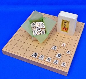 将棋セット　新桂1寸卓上将棋盤セット(木製将棋駒樺材優良押し駒)【囲碁将棋専門店の将碁屋】