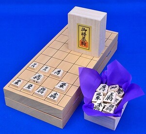  shogi set new katsura tree 10 number . shogi record set ( wooden shogi piece white . on carving )[ Go shogi speciality shop. . Go shop ]