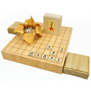  shogi set domestic production .2 size desk shogi record set ( wooden shogi piece white . on carving piece )[ Go shogi speciality shop. . Go shop ]