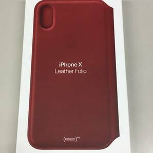 3.送料無料 新品apple 純正正規品 iPhone X ( iPhoneXS )用レザーフォリオウォ レッド ケース - (PRODUCT) RED apple 純正正規品の画像4