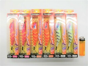 新品 レッツライド リボーン3.5号(35g) 6個セット タコエギ ラトル内蔵