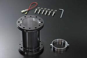 JDM アルミロングボススペーサー 100mm ブラック ステアリングポジションをレーシーにキメル