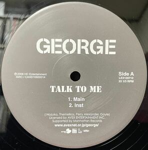 George / Talk To Me イエベックス盤 12inch盤 その他にもプロモーション盤 レア盤 人気レコード 多数出品。