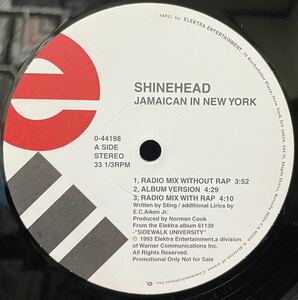 プロモ盤 Shine Head / Jamaica In New York 12inch盤 その他にもプロモーション盤 レア盤 人気レコード 多数出品。