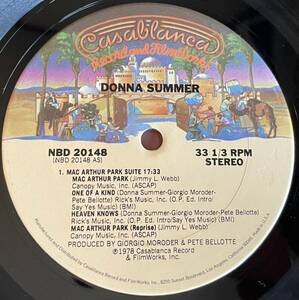 Donna Summer マッカーサー・パーク MacArthur Park 12inch盤 その他にもプロモーション盤 レア盤 人気レコード 多数出品。