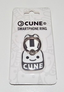 レア 完売 新品未開封品 キューン CUNE「シリコンスマホリング」黒 うさぎ