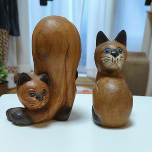 置物 招き猫 縁起物 オブジェ インテリア 木製