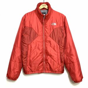 ■THE NORTH FACEノースフェイスナイロン中綿ジャケットサイズS赤レッド古着アウトドア■