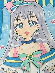 Art hand Auction Рисованная иллюстрация Cure Nyami Wonderful Pretty Cure!, Комиксы, Аниме товары, Рисованная иллюстрация