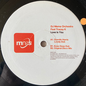 【UK / 12inch】 DJ MEME ORCHESTRA feat. TRACEY K / Love Is You 【Quentin Harris / Knee Deep / MN2S129V】の画像3