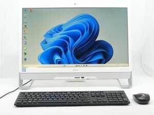 中古 一体型パソコン Windows11+office FMV　WF1/X　Corei3　6100T/新品SSD512GB/メモリ8GB/無線内蔵/23インチ　送料無料