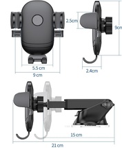 スマホ 車載ホルダー スマホホルダー アーム ワンタッチ式 スマホスタンド ゲル吸盤 車 360度回転 角度調節可能 吸盤 ホルダー スタンド_画像2