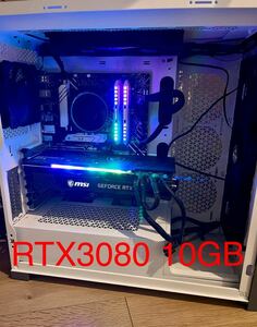 自作PC ゲーミングPC core i3 12100F geforce RTX3080 10GB 非LHR MSI GAMING Z TRIO ASUS H610 ATXマザーボード ケース corsair 5000D
