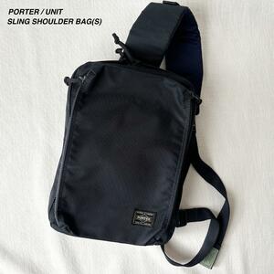 ■PORTER ポーター UNIT ユニット ボディバッグS ショルダー 斜めがけ 普段使い お洒落 使いやすい 軽量 ネイビー 紺 784-05468