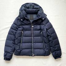 ■1円〜 ＜美品!!＞■TATRAS タトラス DOMIZIANO LoroPiana Super150 ウール/シルク フーデッドダウンジャケット ネイビー 紺 4(L〜XL)_画像1