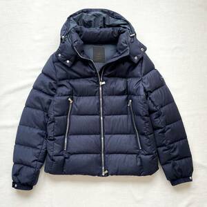 ■1円〜 ＜美品!!＞■TATRAS タトラス DOMIZIANO LoroPiana Super150 ウール/シルク フーデッドダウンジャケット ネイビー 紺 4(L〜XL)