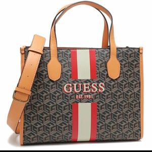 ゲス GUESS ハンド トートバッグ シルバーナ