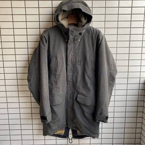 ホグロフス シルヤンパーカ グレー Sサイズ HAGLOFS SILJAN PARKA ボア　中綿　ジャケット アウトドア モッズコート　マウンテンパーカー